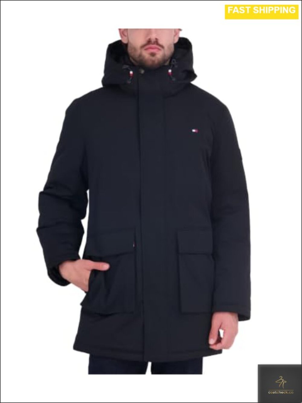 Men's Water-Resistant Hooded Parka Winter Jacket